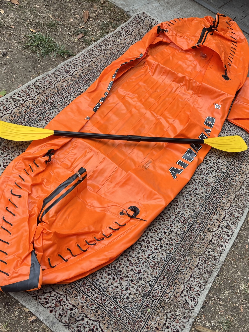 Inflatable Orange Kayak Jacket - High Visibility PFD Cover